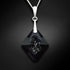 Sudraba kulons "Augošais Kristāls (Jet)" ar Swarovski™ kristāliem